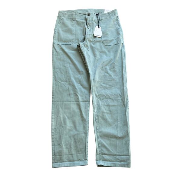 Prana Sancho Boyfriend Pant Sz 10 Saltwater Relaxed Fit Mid Rise Stretch Organic - Picture 4 of 12